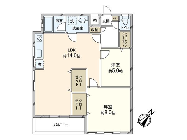 調布住宅 間取図(平面図)