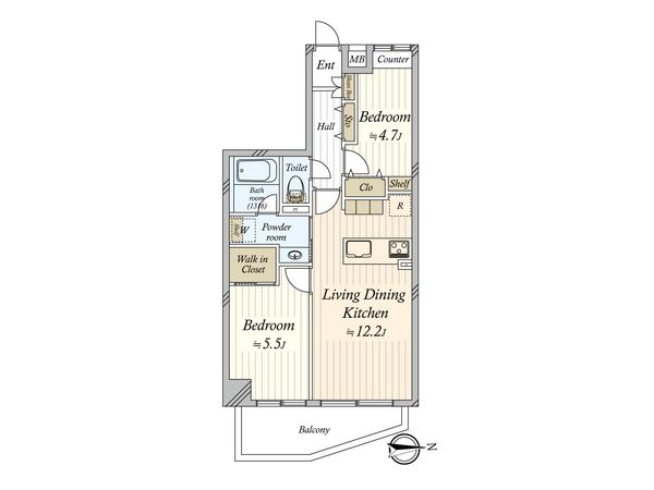 クレッセント南品川 間取図(平面図) クレッセント南品川 間取図(平面図)