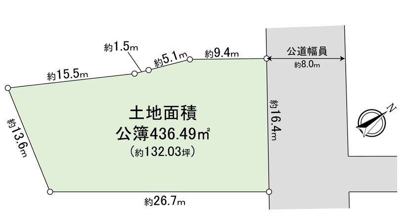 目黒区中根2丁目土地 区画図 目黒区中根2丁目土地 区画図