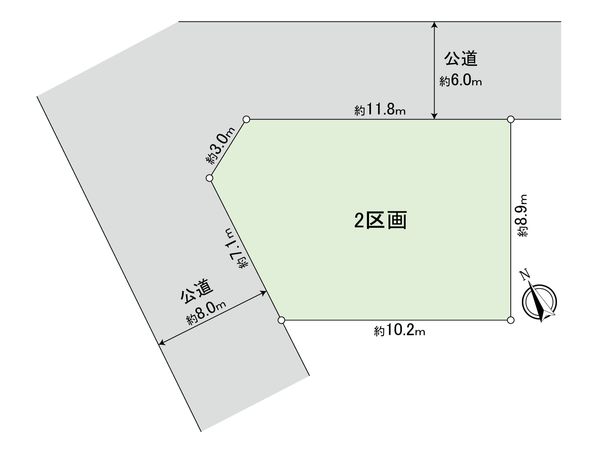 鎌田3丁目 土地 2区画 区画図 鎌田3丁目 土地 2区画 区画図