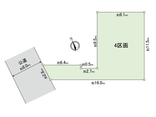 鎌田3丁目 土地 4区画 区画図 鎌田3丁目 土地 4区画 区画図
