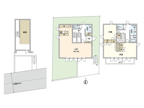 大田区田園調布3丁目戸建 間取図(平面図)