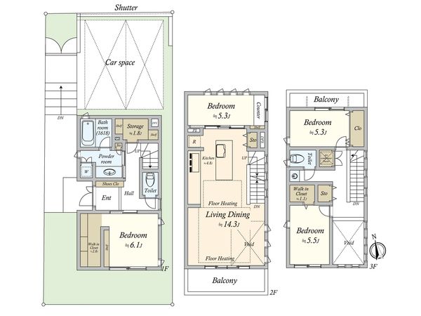 瀬田1丁目 戸建 間取図(平面図) 間取図(平面図)