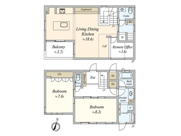 上野毛2丁目 戸建 間取図(平面図) 上野毛2丁目 戸建 間取図(平面図)
