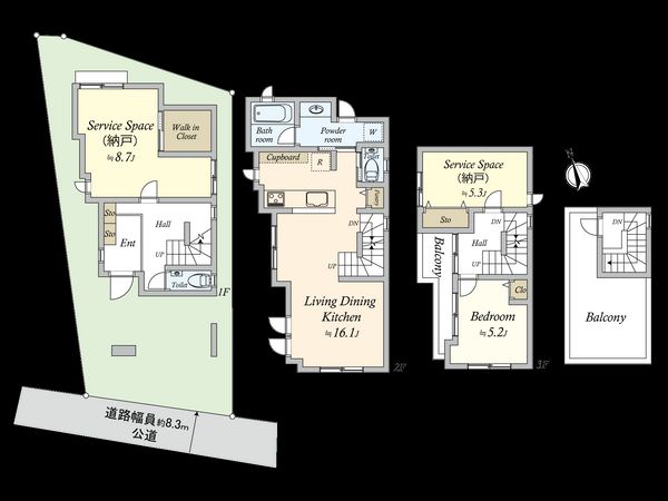 玉川3丁目 B号棟 新築戸建 間取図(平面図) 玉川3丁目 B号棟 新築戸建 間取図(平面図)