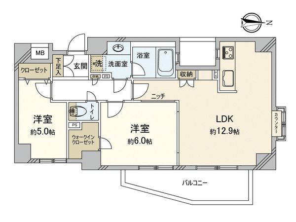 クレッセント二子玉川アッサンブラージュ 間取図(平面図)