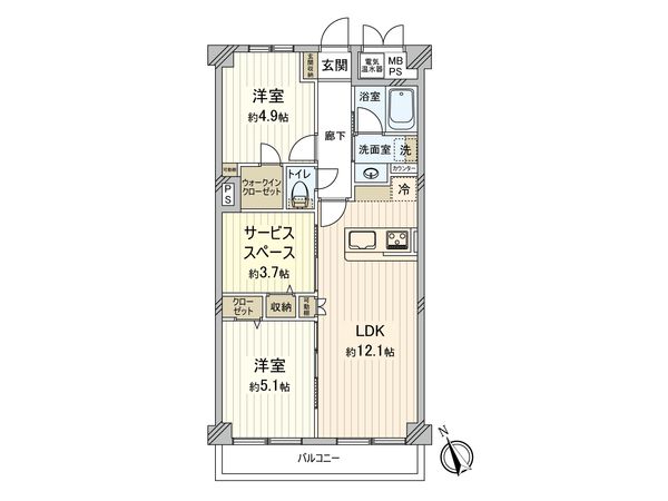 シャンボール二子玉川園 間取図(平面図)