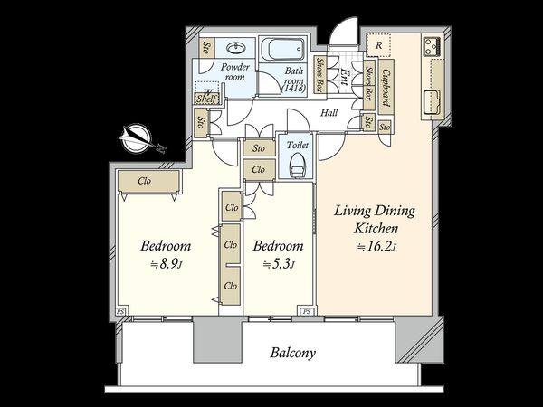 二子玉川ライズ タワー&レジデンス タワーイースト 間取図(平面図)