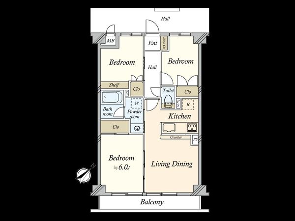 マイキャッスル二子玉川園 間取図(平面図)
