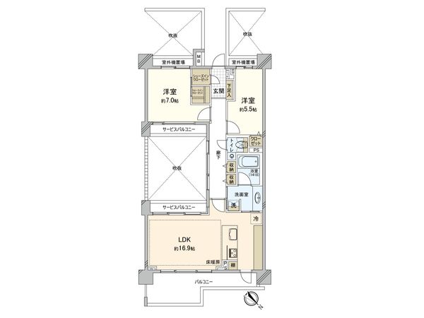 サウススクエア 間取図(平面図)