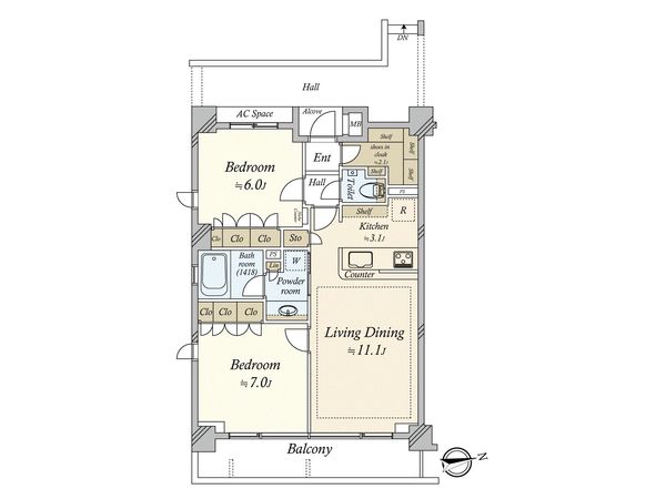 ルネサンス二子玉川 間取図(平面図) 間取図(平面図)