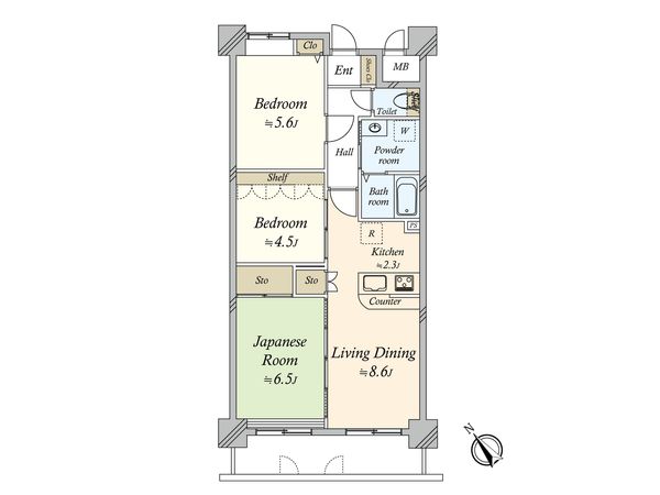 セザールリバーサイド上野毛 間取図(平面図) セザールリバーサイド上野毛 間取図(平面図)