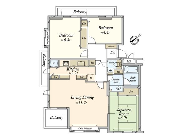 東急ドエルアルス上野毛アネックス 間取図(平面図)