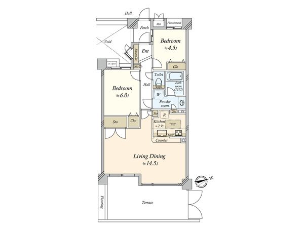 パームコート二子玉川 間取図(平面図)