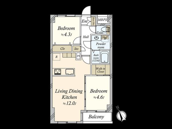 ライオンズマンション上野毛第3 間取図(平面図)
