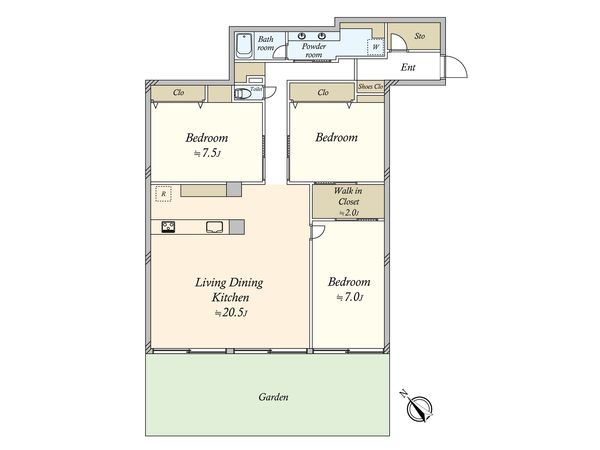 二子玉川宝ロイアルハイツ 間取図(平面図) 二子玉川宝ロイアルハイツ 間取図(平面図)