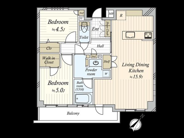 アールヴェール二子玉川 間取図(平面図) アールヴェール二子玉川 間取図(平面図)