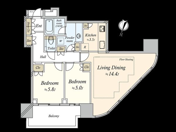 二子玉川ライズ タワー&レジデンス タワーセントラル 間取図(平面図)