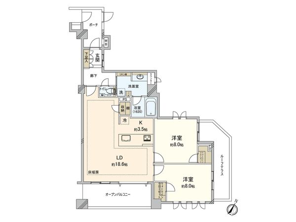 グローリオ瀬田 間取図(平面図) グローリオ瀬田 間取図(平面図)
