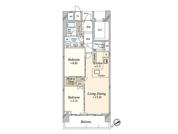 ザ・パークハウス二子玉川ガーデン 間取図(平面図) ザ・パークハウス二子玉川ガーデン 間取図(平面図)