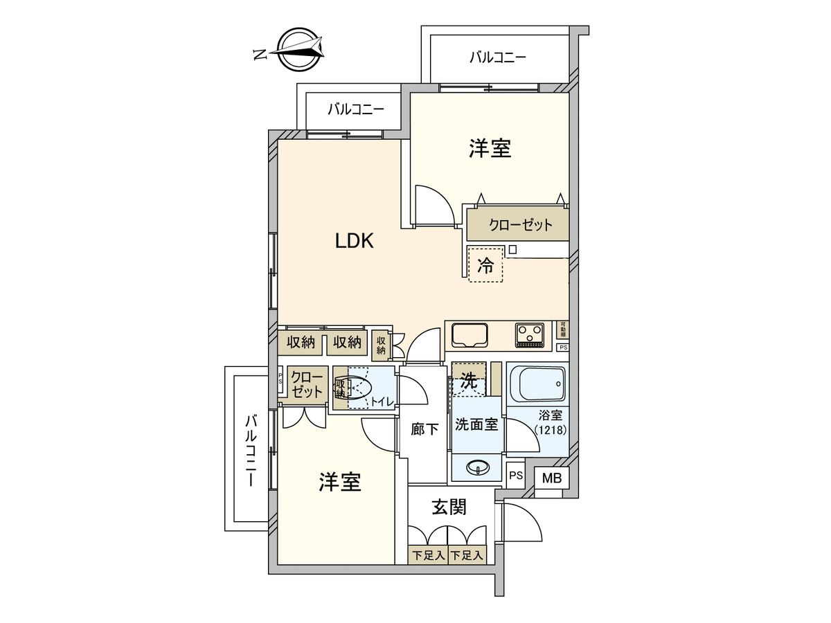 アトラス二子玉川園 間取図(平面図) 間取図(平面図)