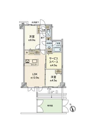 ブリシア二子玉川 間取図(平面図) ブリシア二子玉川 間取図(平面図)