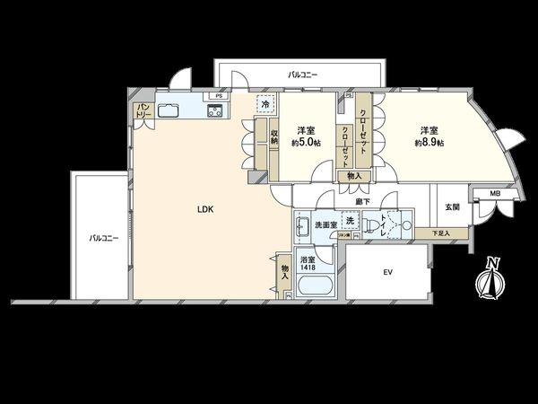 東急ドエル・プレステージ瀬田 サウステラス 間取図(平面図) 東急ドエル・プレステージ瀬田 サウステラス 間取図(平面図)