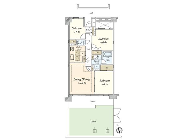 尾山台パーク・ホームズ 間取図(平面図)