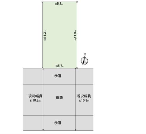 白河3丁目 建築条件付き土地 区画図