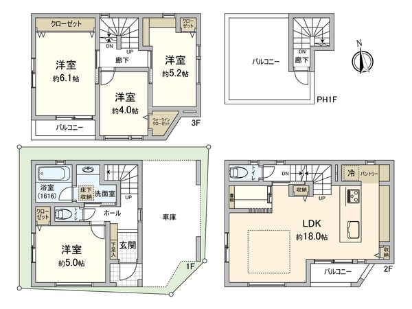 大島3丁目 新築戸建 間取図(平面図) 大島3丁目 新築戸建 間取図(平面図)