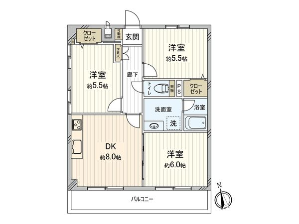 シャンボール門前仲町 間取図(平面図) シャンボール門前仲町 間取図(平面図)