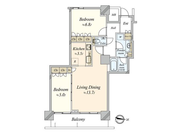 イーストコモンズ清澄白河セントラルタワー 間取図(平面図) イーストコモンズ清澄白河セントラルタワー 間取図(平面図)