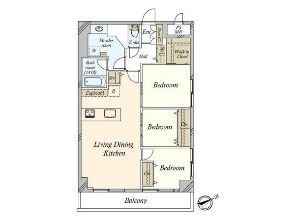門前仲町サマリヤマンション 間取図(平面図) 間取図(平面図)