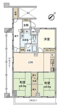 エクセレンス町屋駅前 間取図(平面図) エクセレンス町屋駅前 間取図(平面図)