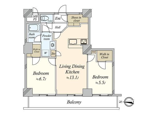 ツインタワー住利毛利館 間取図(平面図)