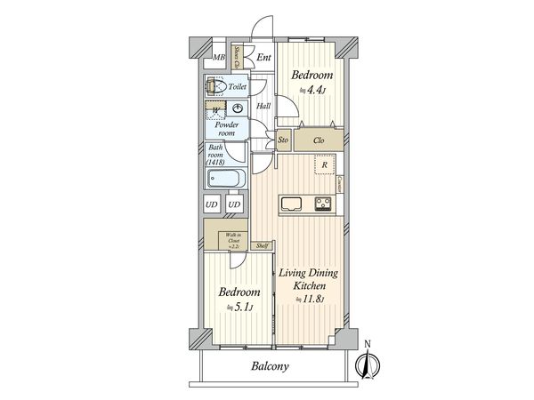 秀和深川森下町レジデンス 間取図(平面図)