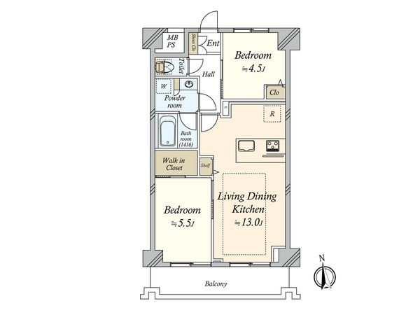 ムサシノコート浅草橋 間取図(平面図) ムサシノコート浅草橋 間取図(平面図)