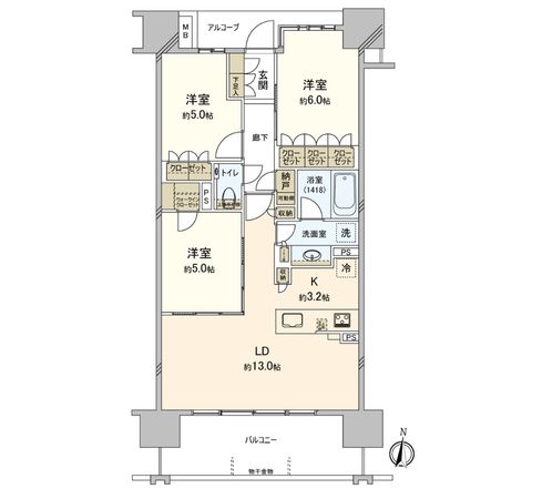 ジオ深川住吉 間取図(平面図)