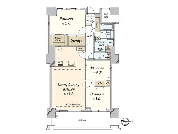 イーストコモンズ清澄白河セントラルタワー 間取図(平面図) 間取図(平面図)