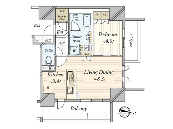 リビオレゾン清澄庭園 間取図(平面図) 間取図(平面図)