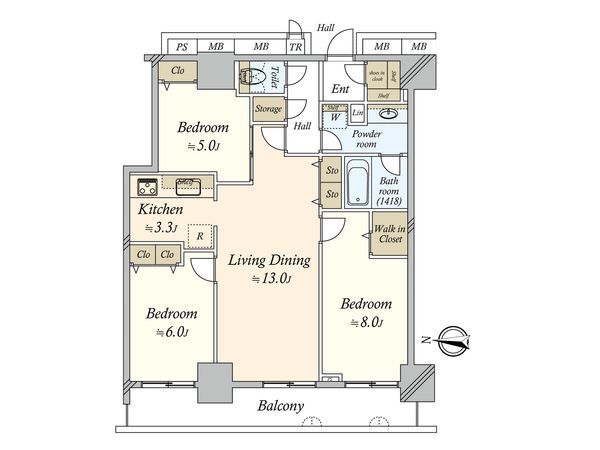 パークハウス清澄白河タワー 間取図(平面図) 間取図(平面図)