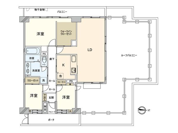 東建ニューハイツ元加賀 間取図(平面図)