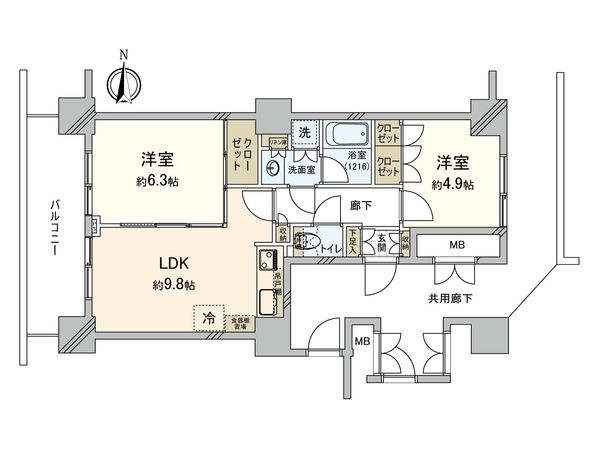 イーストコモンズ清澄白河フロントタワー 間取図(平面図) イーストコモンズ清澄白河フロントタワー 間取図(平面図)