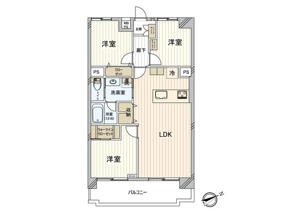 ライオンズマンション門前仲町第3 間取図(平面図)