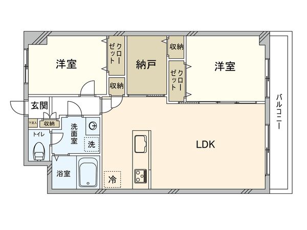 サニーハイツ門前仲町 間取図(平面図) サニーハイツ門前仲町 間取図(平面図)