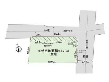 板橋区板橋1丁目 建築条件付き売地 区画図