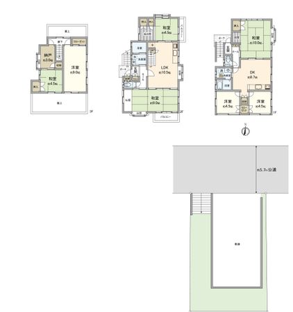 板橋区板橋2丁目 二世帯住宅 間取図(平面図) 板橋区板橋2丁目 二世帯住宅 間取図(平面図)