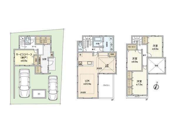 板橋区大山町 新築戸建 間取図(平面図)