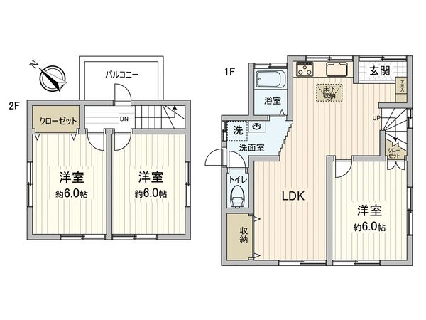 板橋区仲宿 戸建(再建築不可) 間取図(平面図)