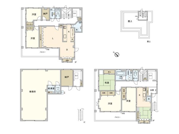 板橋区熊野町 賃貸併用戸建 間取図(平面図) 板橋区熊野町 賃貸併用戸建 間取図(平面図)